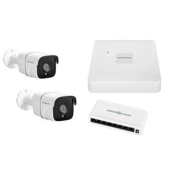 Комплект відеоспостереження вуличний на 2 циліндричні камери GV-IP-K-W60/02 5MP (Lite) LP19729 фото