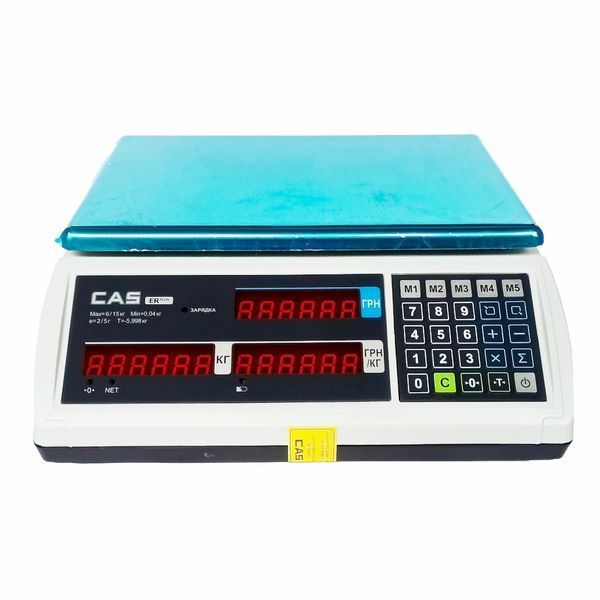 Торговые весы CAS ER Plus E без стойки на 6 кг ER-E-30-232 фото Торговые весы CAS ER Plus E без стойки на 6 кг ER-E-30-232 фото