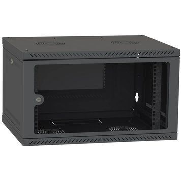 Шкаф серверный IPCOM CH-6U 600x350 стекло RAL9005 99-00024625 фото