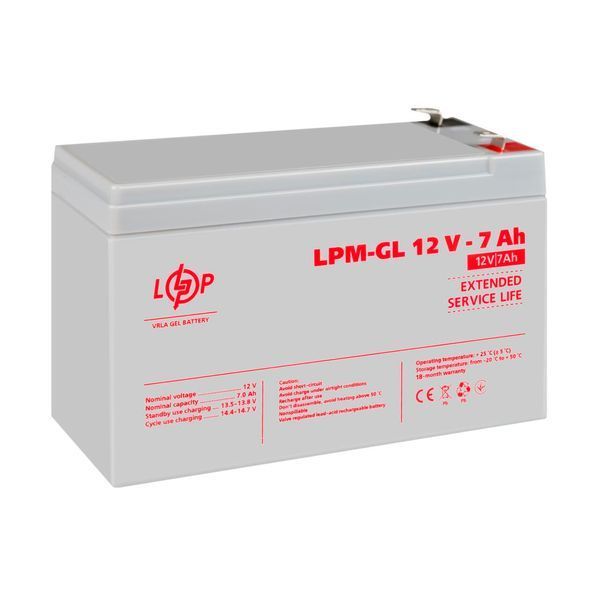 Аккумулятор гелевый LPM-GL 12V - 7 Ah LP6560 фото