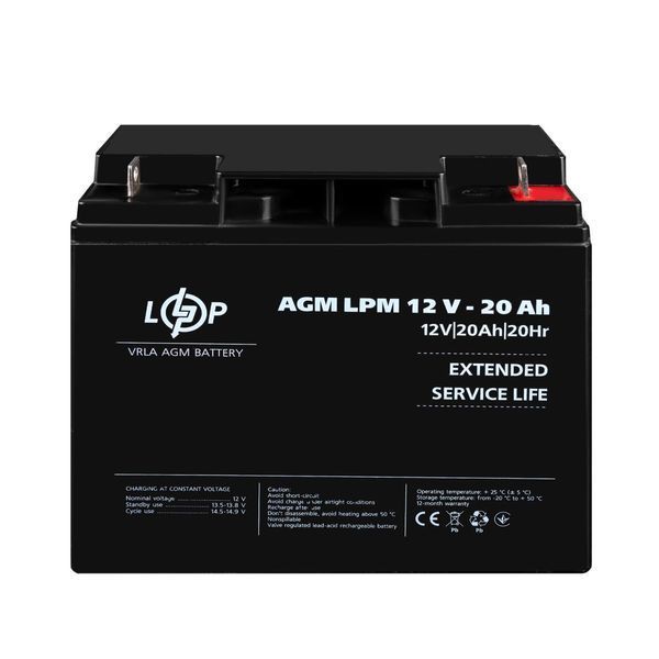 Аккумулятор AGM LPM 12V - 20 Ah Уценка 10.2024 LP41817 фото