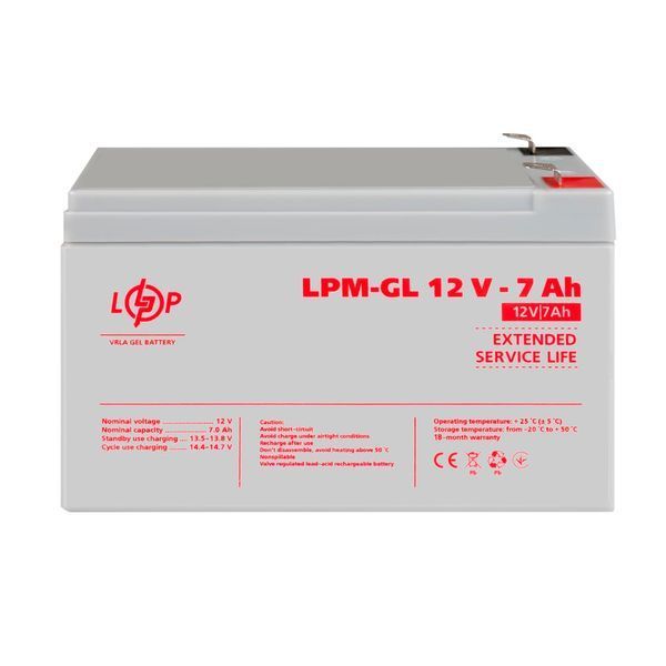 Аккумулятор гелевый LPM-GL 12V - 7 Ah LP6560 фото