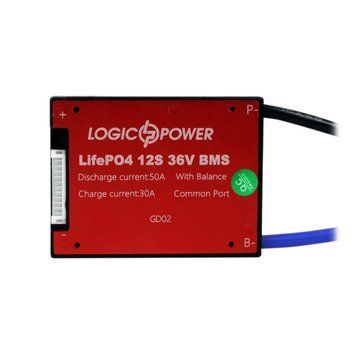 BMS плата LiFePO4 36V 12S Dis 50A Ch 30A LP14695 фото