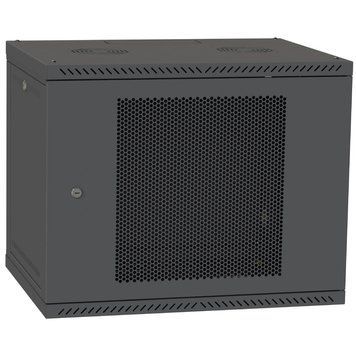 Шкаф телекоммуникационный дверь перфорация (черная) IPCOM 12U 600x600 99-00021324 фото