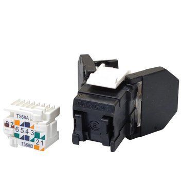 Модуль Keystone UTP RJ45 кат. 6, чорний Corning 99-10036403 фото