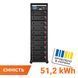 Аккумулятор LP LiFePO4 Battery HVM 512V 100Ah (51200 Wh) BMS 125А AB Lrack black LP38261 фото 1