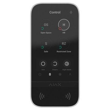 Клавіатура Ajax KeyPad TouchScreen (8EU) white 99-00015147 фото