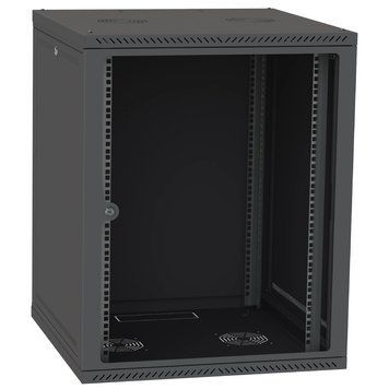 Шкаф телекоммуникационный двери стекло (черный) IPCOM СН-18U 600х600 99-10025657 фото
