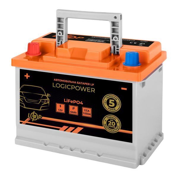 Уцінка Автомобільний літієвий акумулятор LP LiFePO4 12V - 64 Ah (+ зліва) BMS 1050А Уцінка LP40675 фото