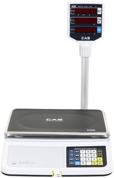Ваги торгові CAS PR-II P з LED дисплеєм на 6 кг PRII-P-LED-30 фото