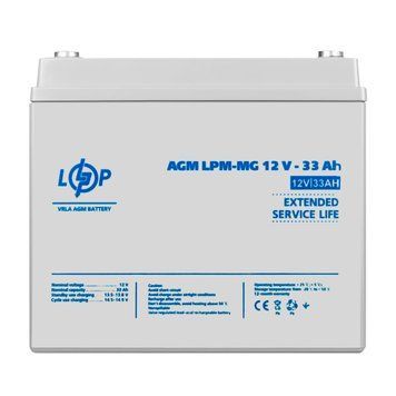 Акумулятор мультигелевий LPM-MG 12V - 33 Ah Уцінка 04.2025 LP42546 фото