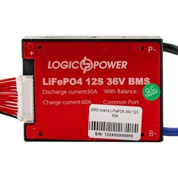BMS плата LiFePO4 36V 12S Dis 60A Ch 30A LP12240 фото