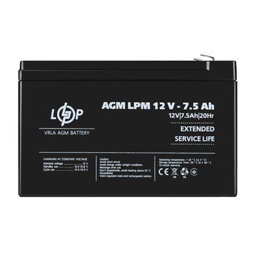 Аккумулятор AGM LPM 12V - 7.5 Ah Уценка 04.2025 LP42057 фото