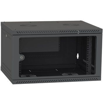 Шкаф телекоммуникационный двери стекло (черный) IPCOM 6U 600x450 99-00017722 фото