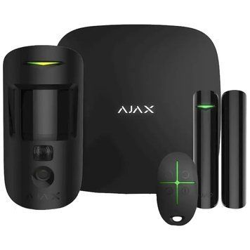 Комплект Ajax StarterKit Cam HDR (8EU) UA black охоронної сигналізації 99-00024252 фото