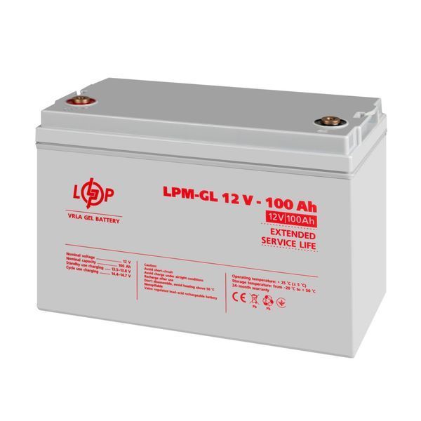Аккумулятор гелевый LPM-GL 12V - 100 Ah LP3871 фото