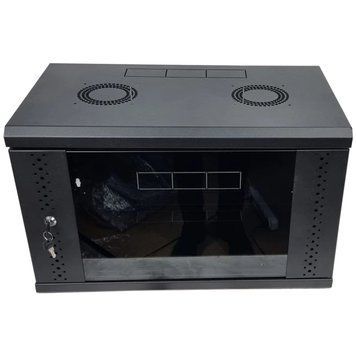Шафа EServer 6U 600х500х370 скло, чорна 99-10027985 фото