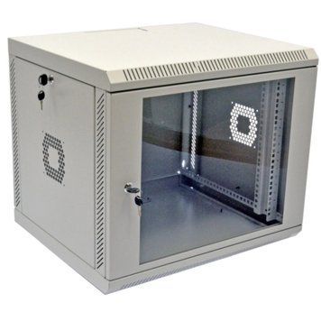 Шафа 19" 9U 600х350х507 мм акрилове скло сіра 99-10036509 фото