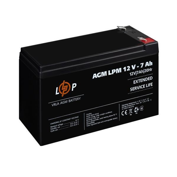 Аккумулятор AGM LPM 12V - 7 Ah Уценка 04.2025 LP42056 фото