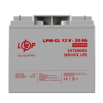 Акумулятор гелевий LPM-GL 12V - 20 Ah LP5214 фото