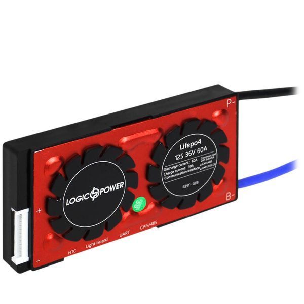 Smart BMS плата LP LiFePO4 36V 12S Dis 60A Ch 30A UART+RS485+CAN LP16351 фото