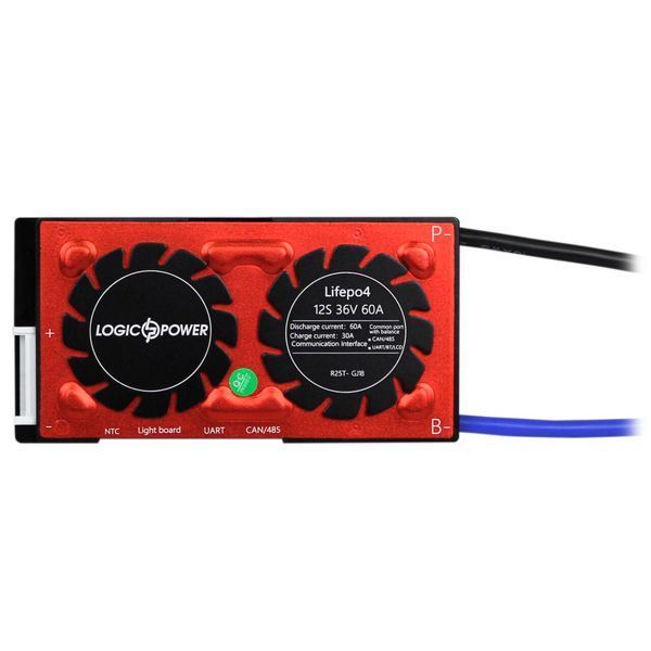 Smart BMS плата LP LiFePO4 36V 12S Dis 60A Ch 30A UART+RS485+CAN LP16351 фото