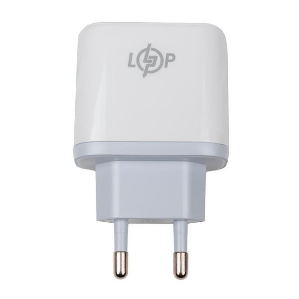 Зарядка для телефону LP 45W (Type-C+USB) QC + кабель (Type-C to Type-C) 45WCH LP30321 фото