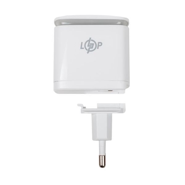 Зарядка для телефона LP 25W (Type-C+USB) QC3.0 PD + кабель (Type-C to Type-C) 25WCH LP30320 фото