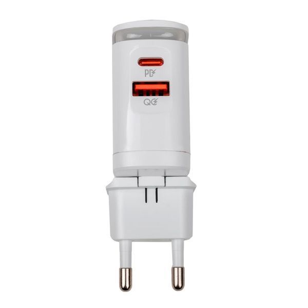 Зарядка для телефона LP 25W (Type-C+USB) QC3.0 PD + кабель (Type-C to Type-C) 25WCH LP30320 фото