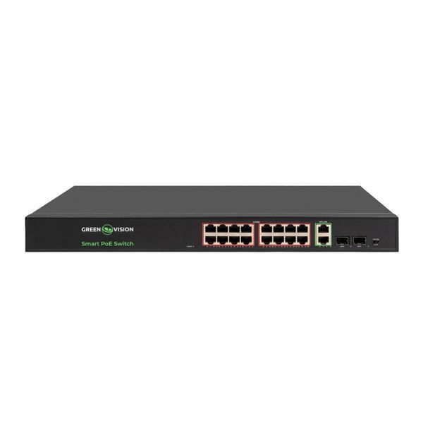 Комутатор мережевий POE GV-022-D-16G+2PG+2SFP LP38683 фото